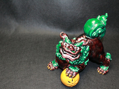 德田八十吉一世作品 26260 深釉狮子摆件