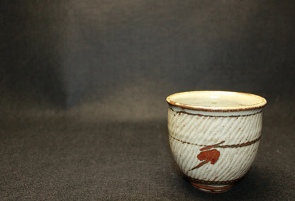 26286　人間国宝　島岡達三　象嵌湯呑①