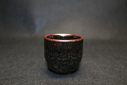 26290	６代清水六兵衛	黒泑・白泑・あけがらす　ぐい呑　三個入　KIYOMIZU Rokubei