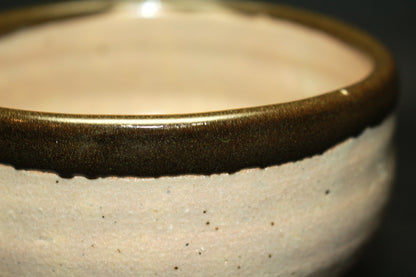 26298　 人間国宝　浜田庄司 　縁黒茶盌　HAMADA  Syoji