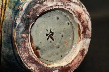 26300	人間国宝　金城次郎　魚紋花瓶　　Kinjo　Jiro