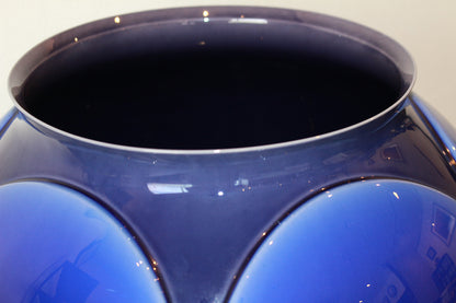 26322 Living National Treasure YASOKICHI TOKUDA III: Deep-Glaze Chiseled Vase (exhibited at "Close Up Japan: Japanese Porcelain Exhibition" in Sao Paulo)