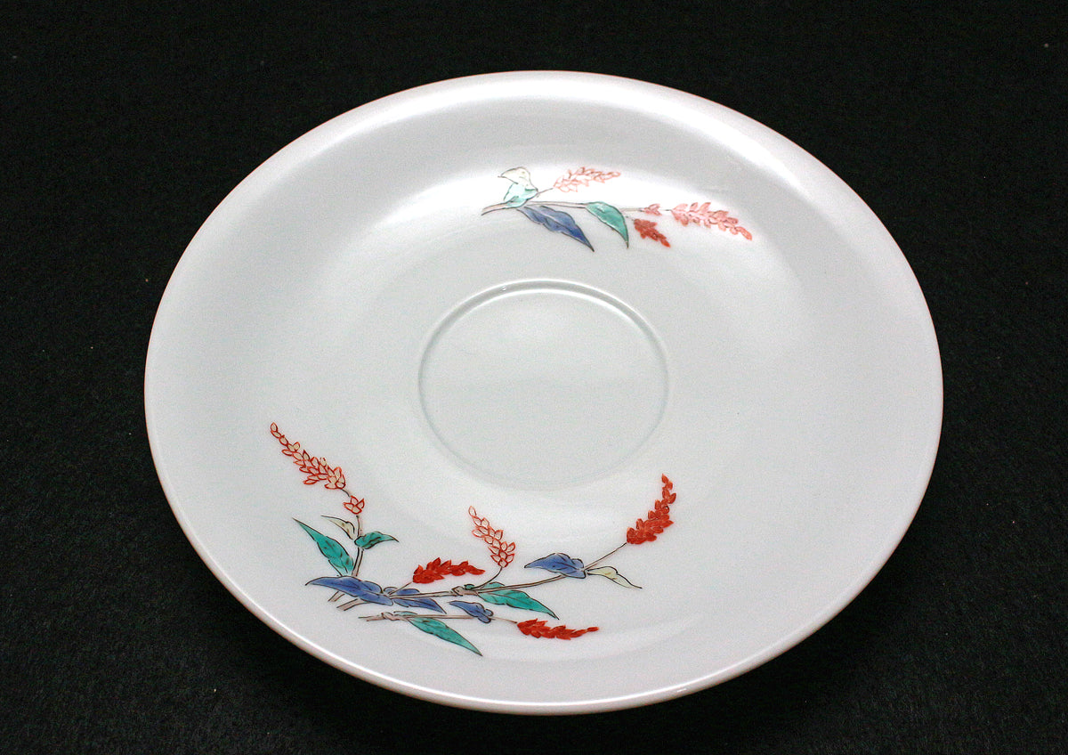 26331   人間国宝　１４代酒井田柿右衛門	錦蓼文珈琲碗２客　SAKAIDA Kakiemon