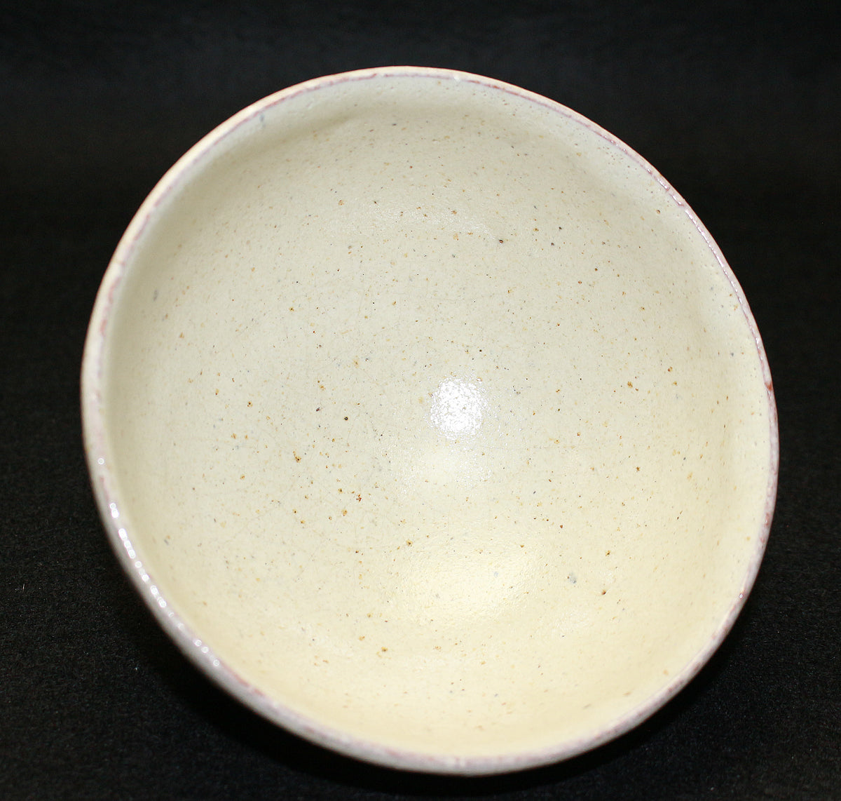 26332　 人間国宝 　清水卯一	白釉茶碗　　SHIMIZU Uichi