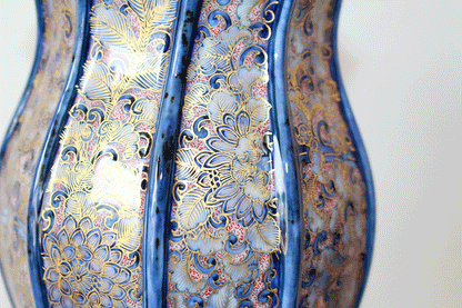 26397	葉山有樹	  金彩美瑠菊花文　Ornamental　Vase（個展出品同手作）　HAYAMA　Yuki