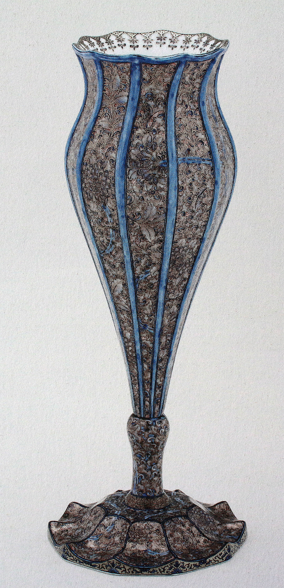 26397	葉山有樹	  金彩美瑠菊花文　Ornamental　Vase（個展出品同手作）　HAYAMA　Yuki