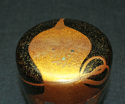26421	清瀬一光	　秋草瓢蒔絵大棗（鵬雲斎）　KIYOSE　Ikko