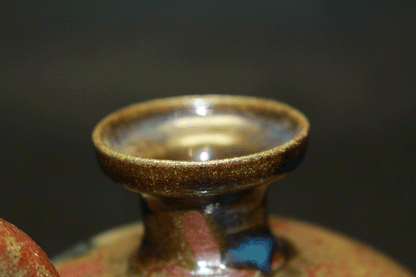 26424　 人間国宝　金城次郎　壷屋焼　カラカラ（魚文）　 KINJO　Jiro