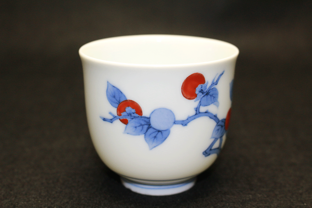 26440	１４代酒井田柿右衛門	　染錦柿文珈琲碗②　　SAKAIDA Kakiemon