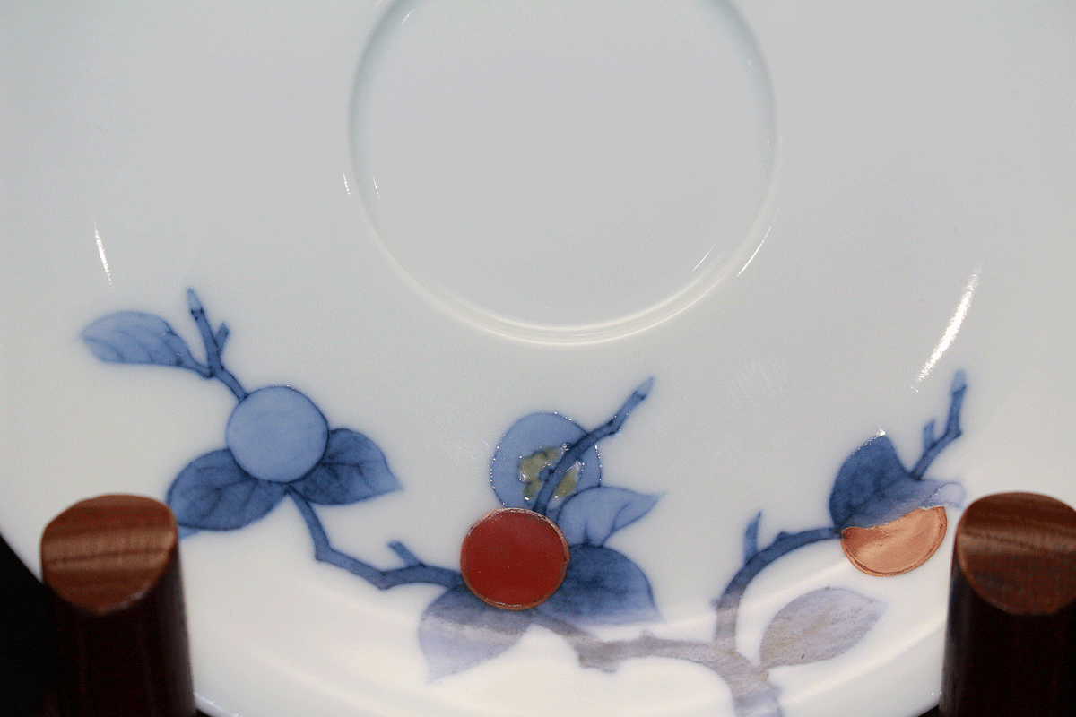 26440	１４代酒井田柿右衛門	　染錦柿文珈琲碗②　　SAKAIDA Kakiemon