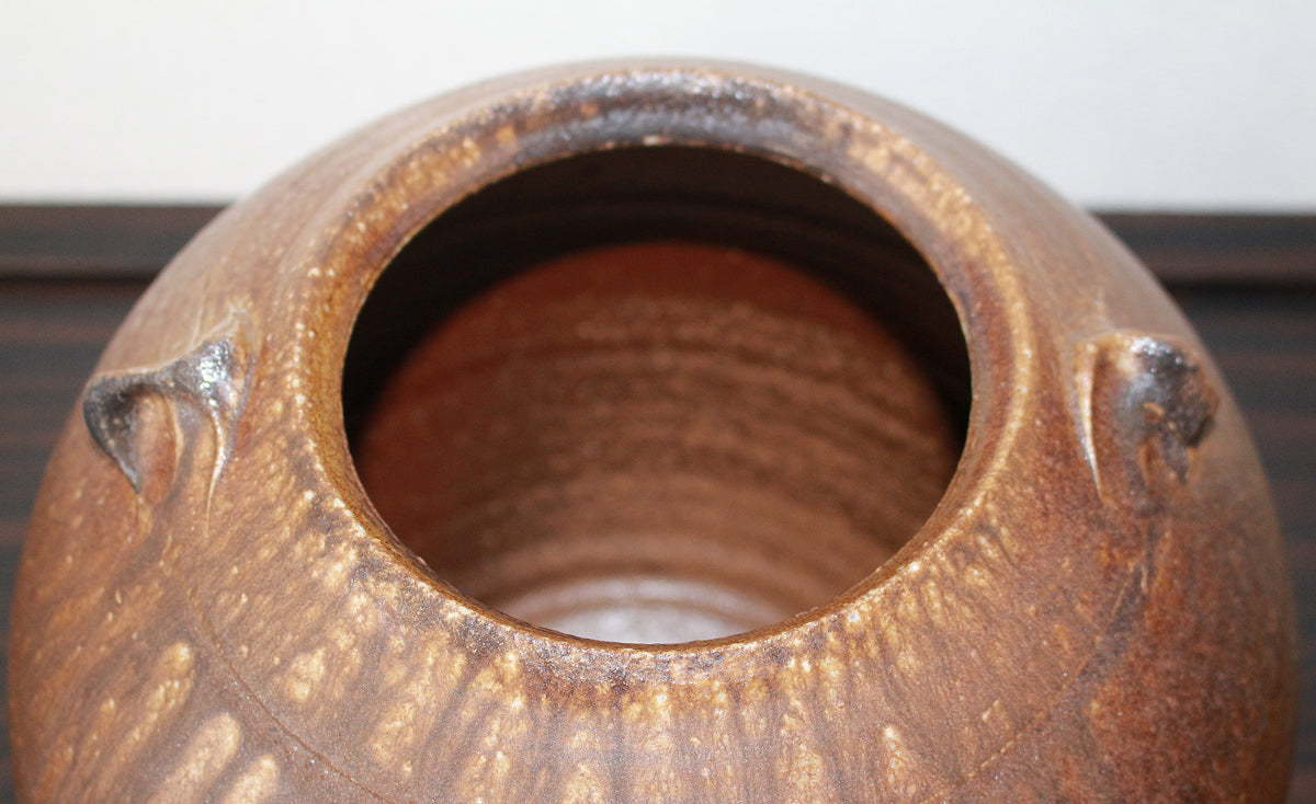 25694 Living National Treasure Fujiwara Yu (Bizen mortar and pestle vase)