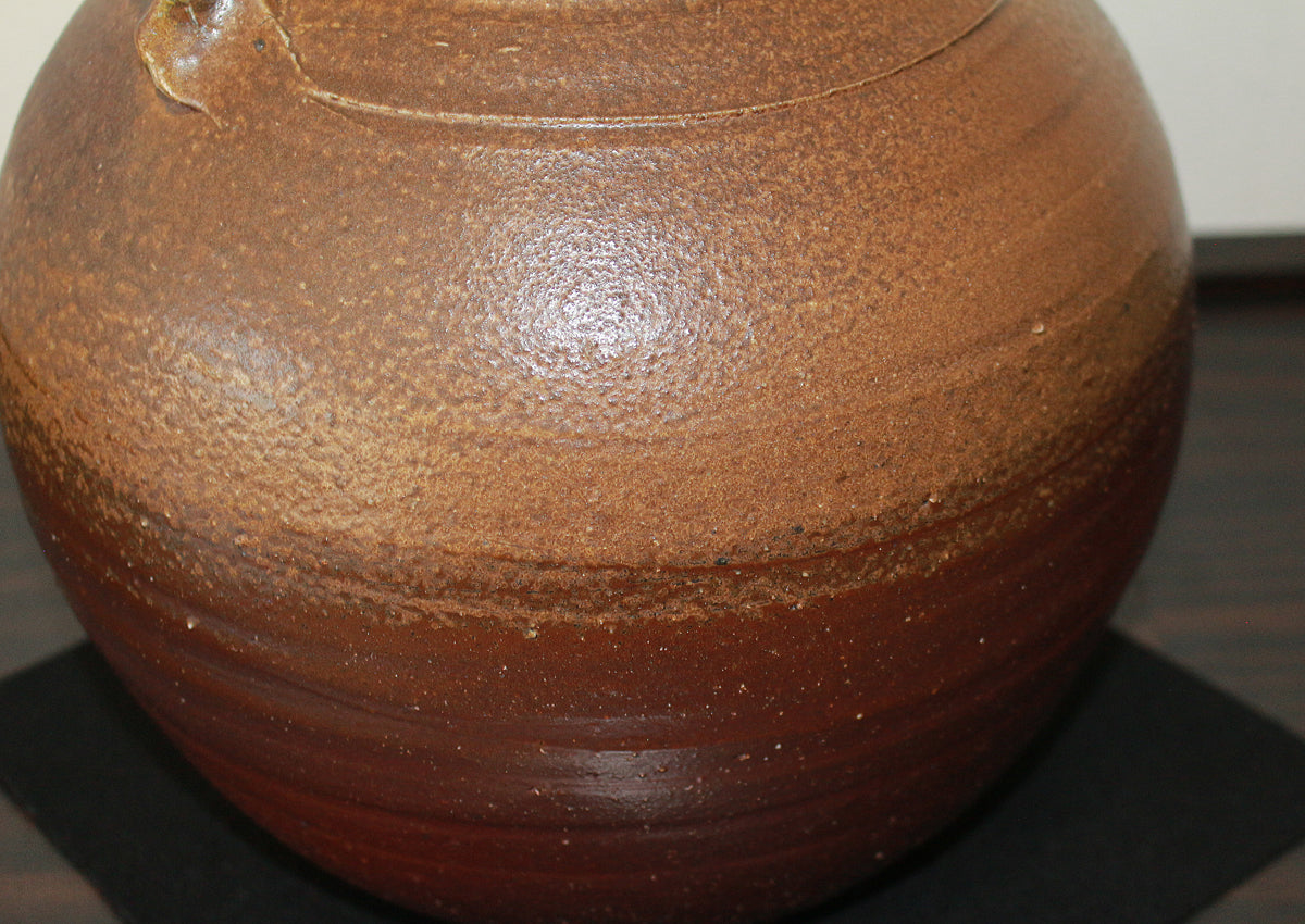 25694 Living National Treasure Fujiwara Yu (Bizen mortar and pestle vase)