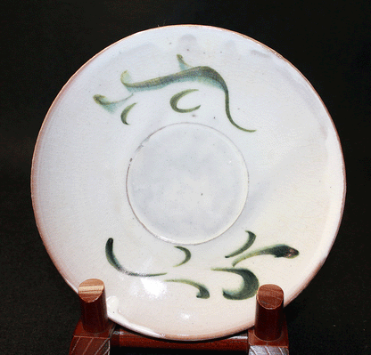 26446	河井寛次郎　魚画紅茶盌6客・紅茶碟6客　「鐘寛」　大正13年頃　　KAWAI Kanjiro