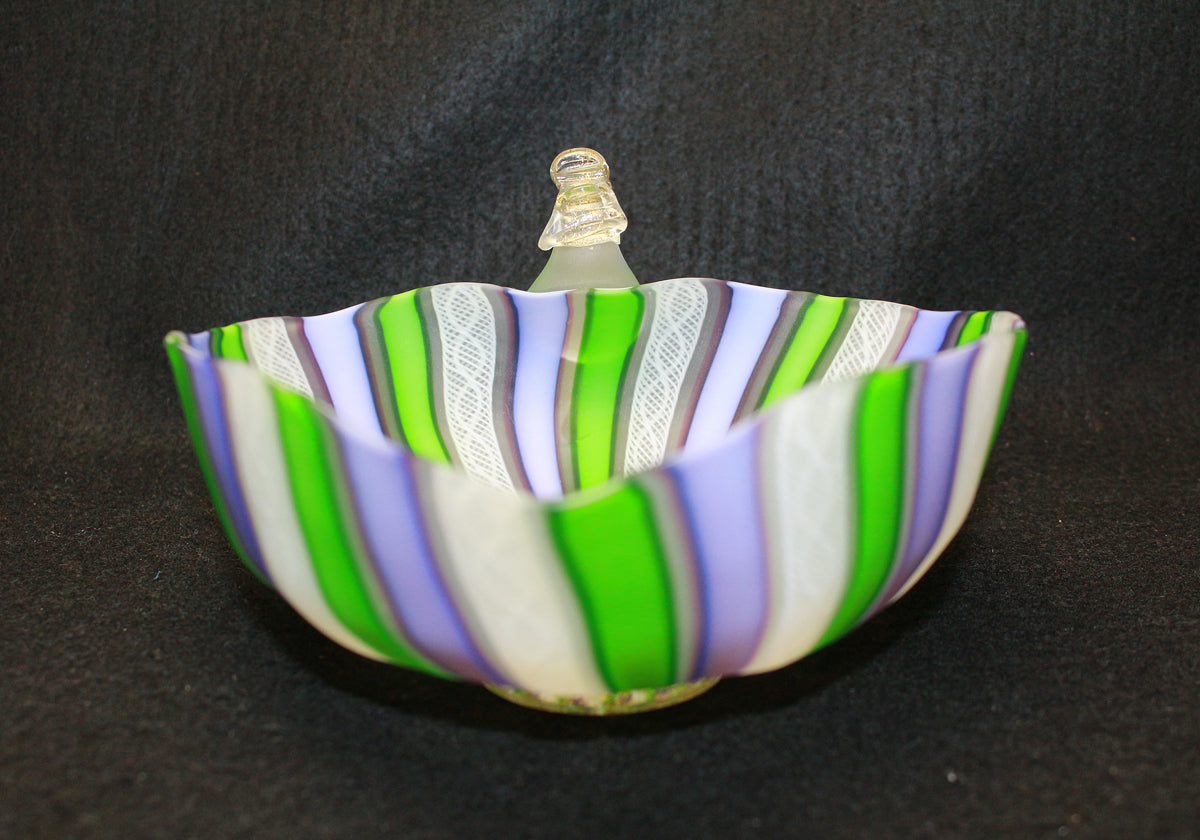 藤田喬平 手吹 ヴェニス　蓋置　工芸ガラス 高さ：約6㎝ 共箱 文化勲章受章 藤田喬平 手吹 ヴェニス蓋置工芸ガラス 高さ：約6㎝ 共箱 文化