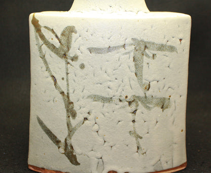 24883 Living National Treasure HAMADA Shoji (Kakegure glaze vase)