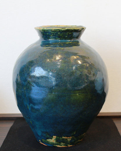 25944	北大路魯山人	 於里扁ツボ花入（図録掲載品）  KITAOJI  Rosanjin