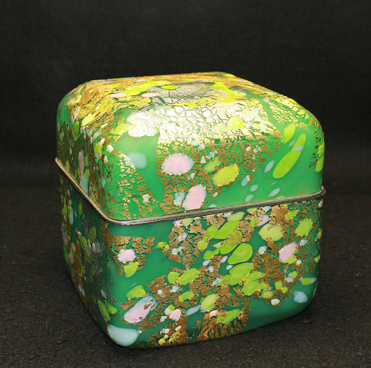 26030　藤田喬平　手吹飾筥　若竹　FUJITA Kyohei