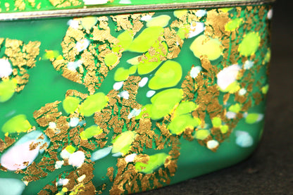 26030　藤田喬平　手吹飾筥　若竹　FUJITA Kyohei