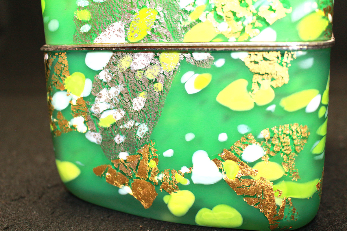 26030　藤田喬平　手吹飾筥　若竹　FUJITA Kyohei