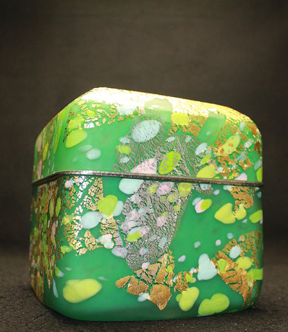 26030　藤田喬平　手吹飾筥　若竹　FUJITA Kyohei