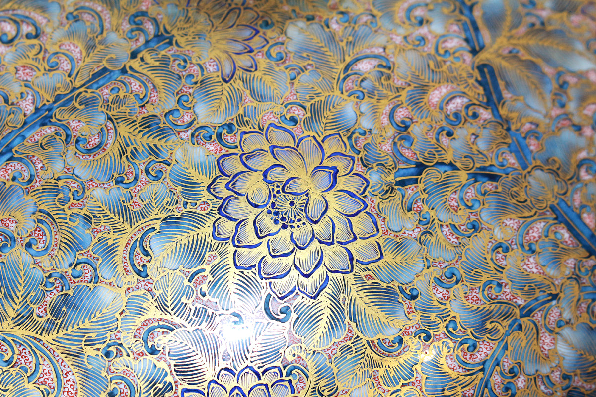 26037	葉山有樹	  金彩美瑠菊花文壷　HAYAMA　Yuki