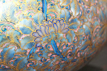 26037	葉山有樹	  金彩美瑠菊花文壷　HAYAMA　Yuki