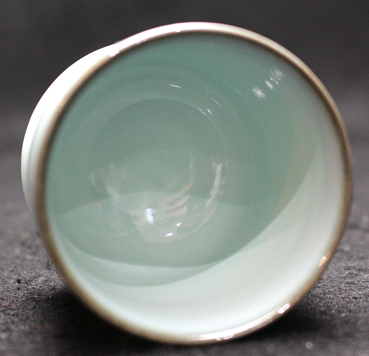 26044 Living National Treasure Fukushima Zenzo Nakano Moon White Porcelain Sake Cup FUKUSHIMA Zenzou 