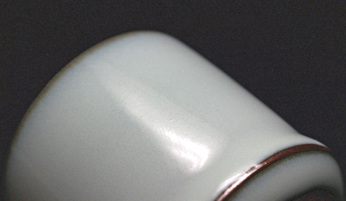 26044 Living National Treasure Fukushima Zenzo Nakano Moon White Porcelain Sake Cup FUKUSHIMA Zenzou 