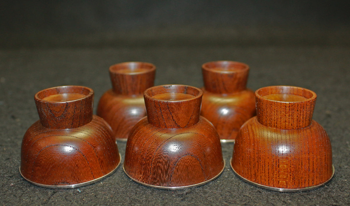 26043	人間国宝　川北良造	神代欅銀盃５客　KAWAKITA Ryozo