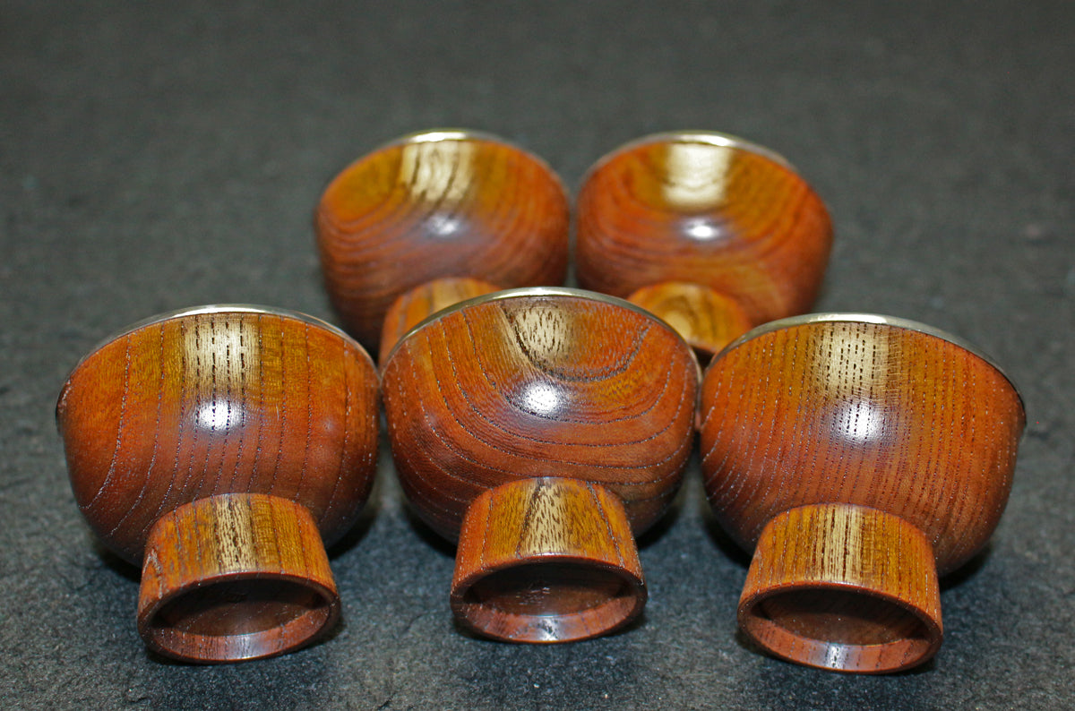 26043	人間国宝　川北良造	神代欅銀盃５客　KAWAKITA Ryozo