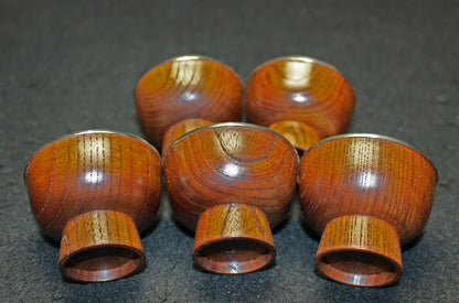 26043	人間国宝　川北良造	神代欅銀盃５客　KAWAKITA Ryozo