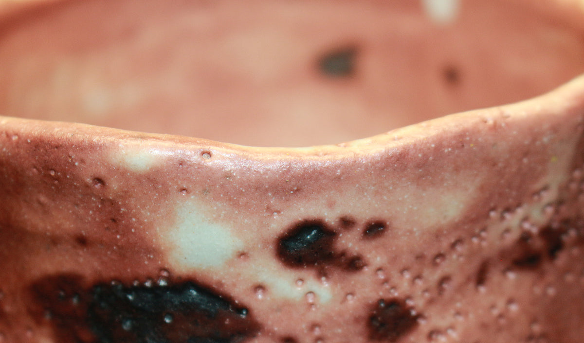 26046	加藤唐九郎	あけほの志野茶碗「有楽」（東美鑑定書付属・1984年・図録掲載品・個展出品作） KATO Tokuro