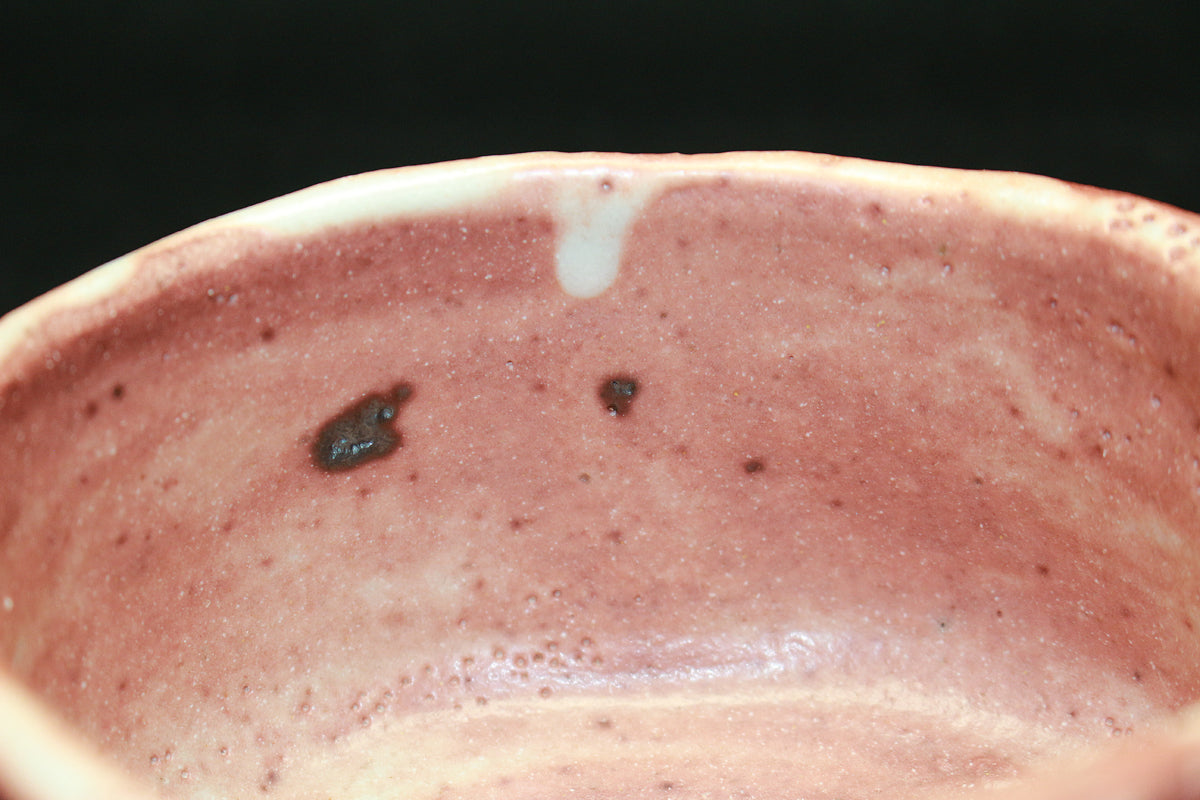 26046	加藤唐九郎	あけほの志野茶碗「有楽」（東美鑑定書付属・1984年・図録掲載品・個展出品作） KATO Tokuro