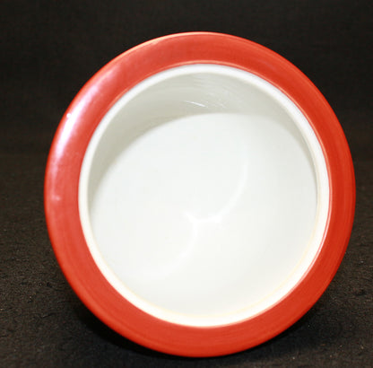 26047 13th Sakaida Kakiemon Incense Burner with Dark Red and Golden Yamabuki Design