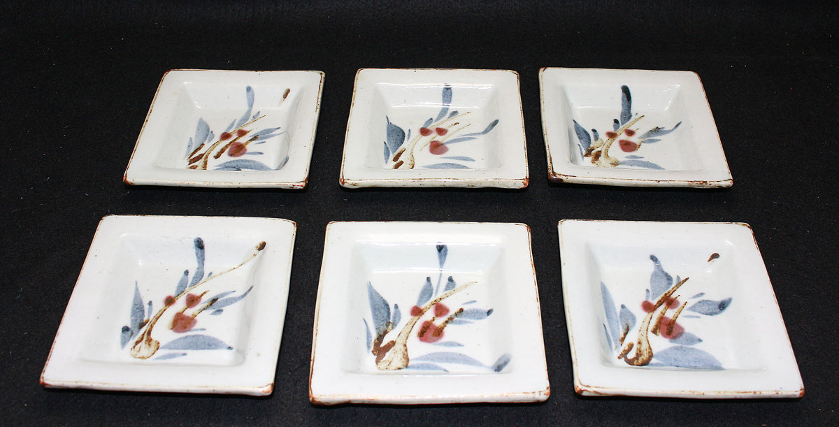 26066	河井寛次郎　草繪皿６枚　KAWAI Kanjiro