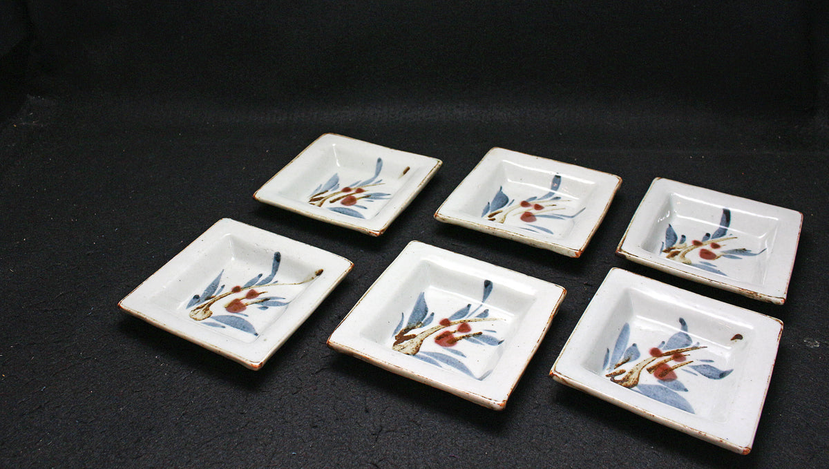 26066	河井寛次郎　草繪皿６枚　KAWAI Kanjiro