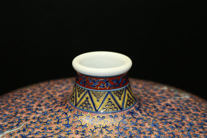 26075 HAYAMA Yuki Shosoin Phoenix and Beast Design Vase (Solo Exhibition Work, Design Commentary Included (Framed)) 