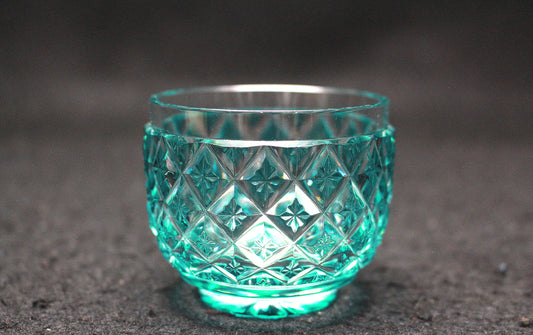 26080	薩摩びーどろ工芸	復元薩摩切子　色被せガラス切子猪口