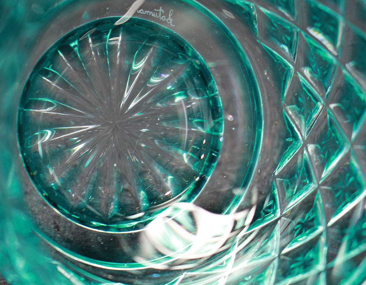 26080	薩摩びーどろ工芸	復元薩摩切子　色被せガラス切子猪口