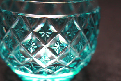 26080	薩摩びーどろ工芸	復元薩摩切子　色被せガラス切子猪口