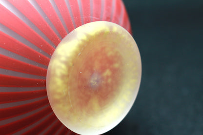 26083	藤田喬平	 手吹ヴェニス茶碗　（赤）　 FUJITA Kyohei