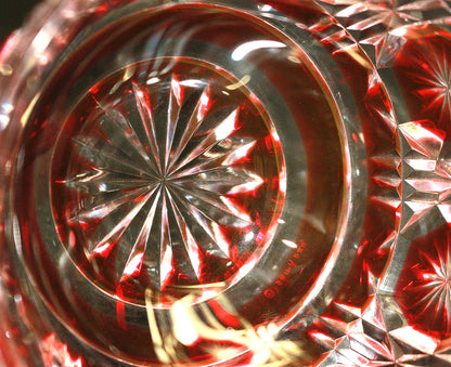 26081	尚古集成館監修薩摩ガラス工芸	復元薩摩切子　色被せガラス切子向付鉢