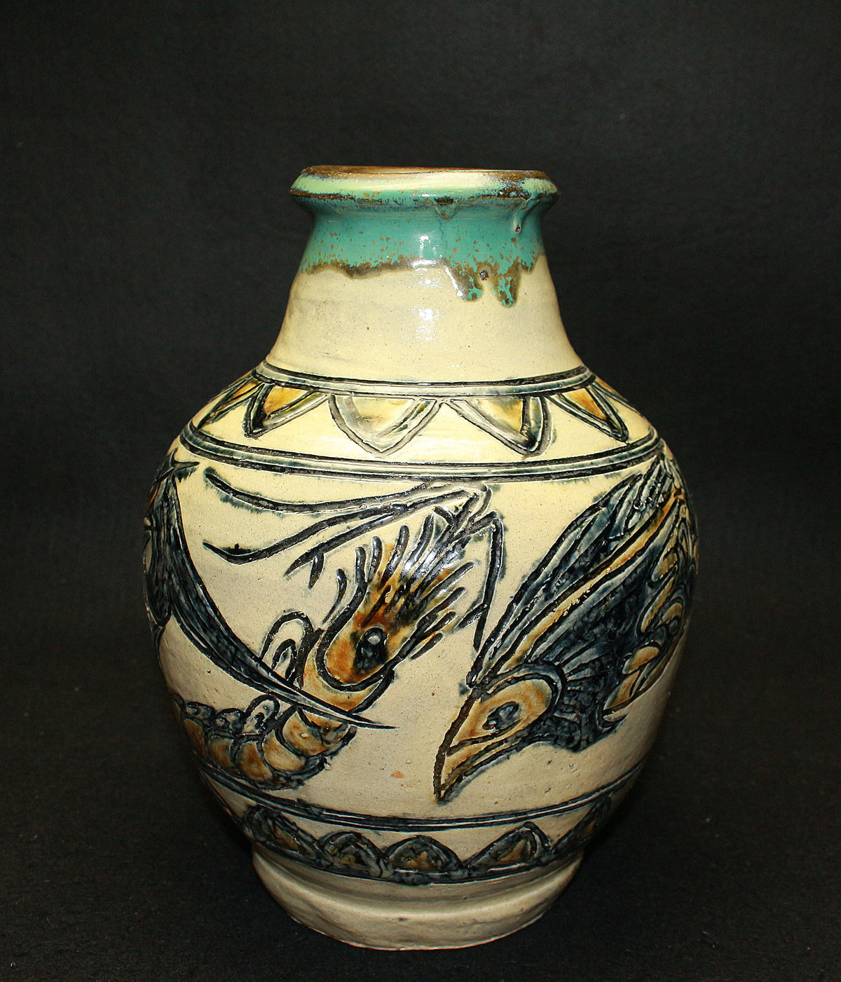 箕面焼　壺　花瓶 箕面焼 壺 花瓶