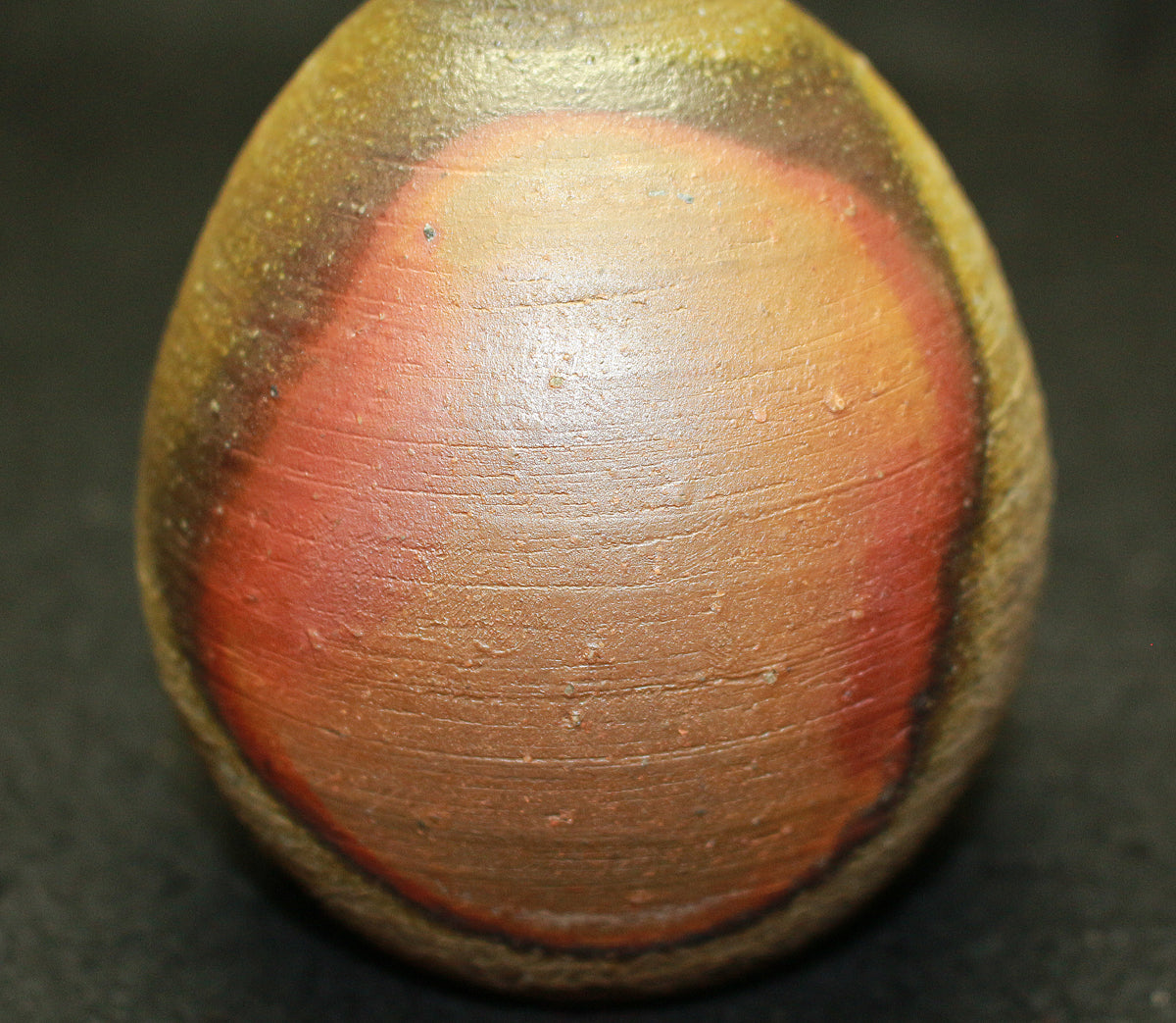 26117 Living National Treasure Fujiwara Kei Bizen Sake Bottle FUJIWARA Kei 