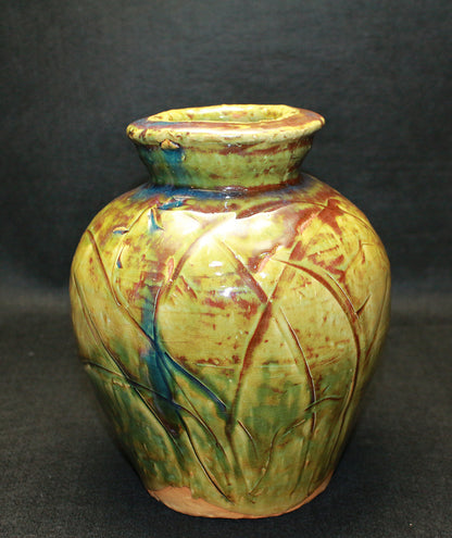 26122	北大路魯山人	 於里扁草絵花入（友斎箱・個展出品作） 　KITAOJI Rosanjin